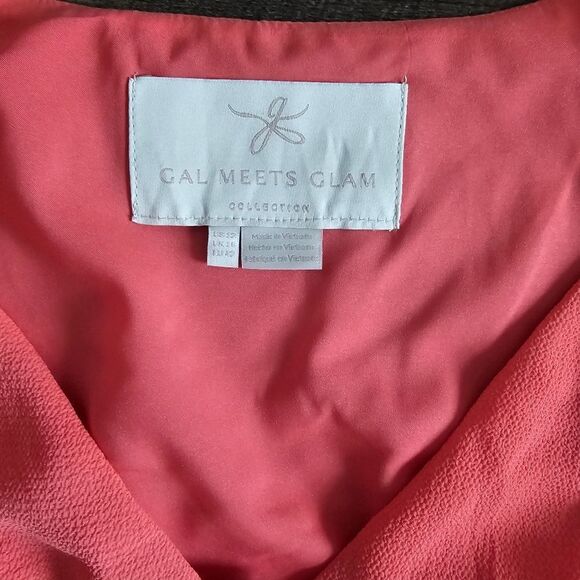 Girl Meets Glam pink dress 12 casual comfy button empire waist tie back - Picture 3 of 8